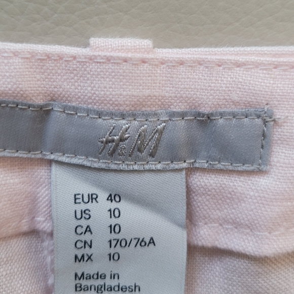 H & M Pink Linen Woman's Pants - Picture 3 of 3